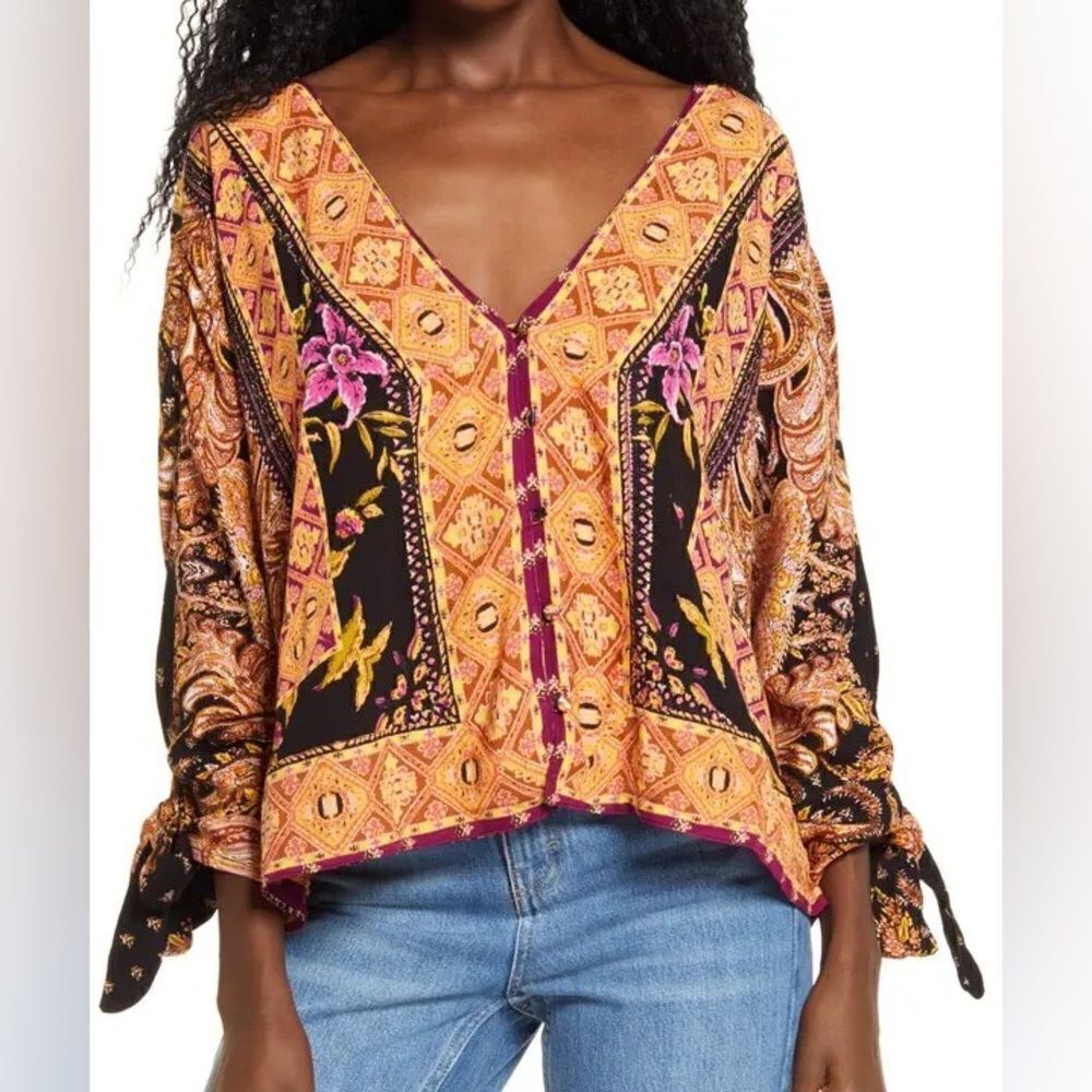 Free People Catch Me If You Can Blouse Small